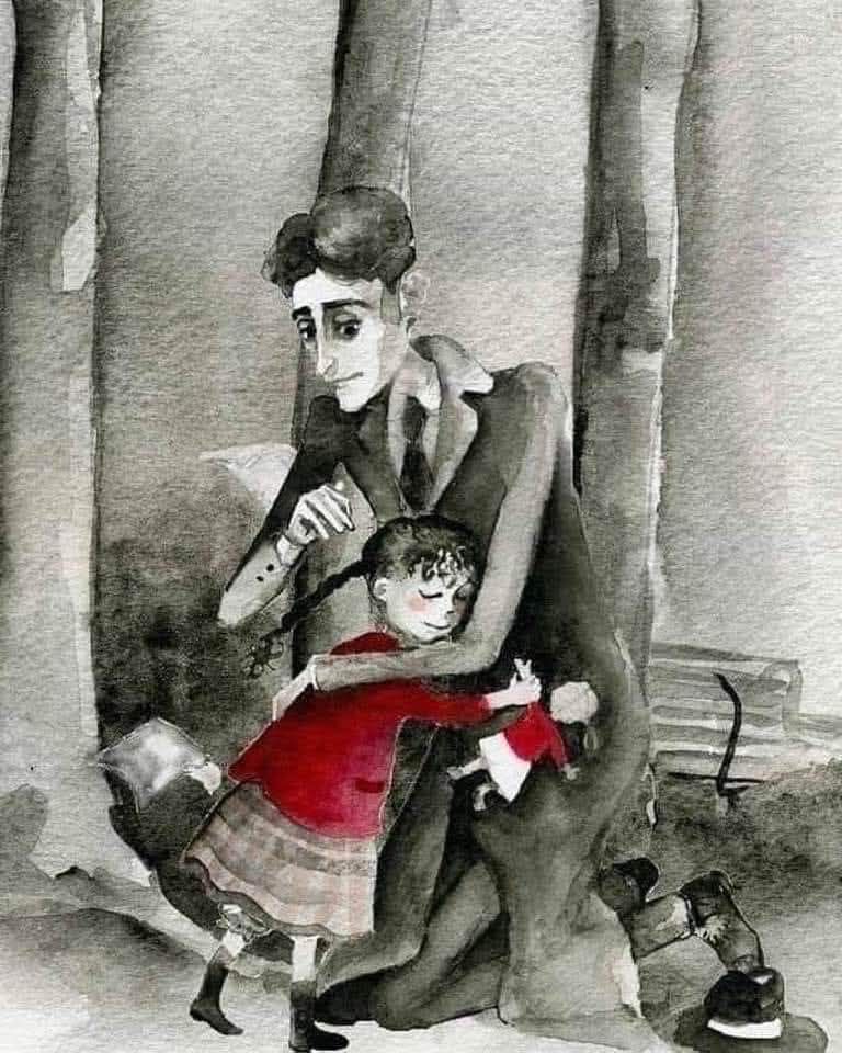 La petite fille et la poupée voyageuse